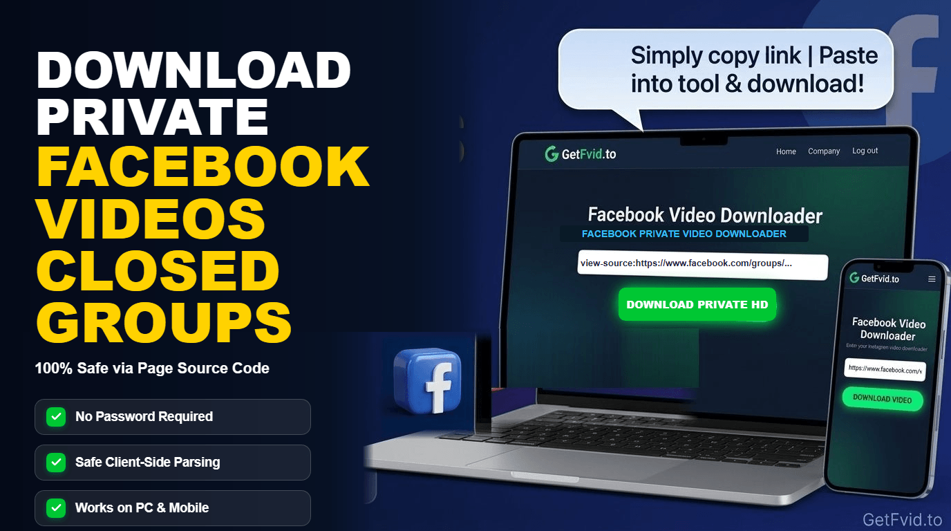 How to Download Private Facebook Videos from Closed Groups (No Login Required)