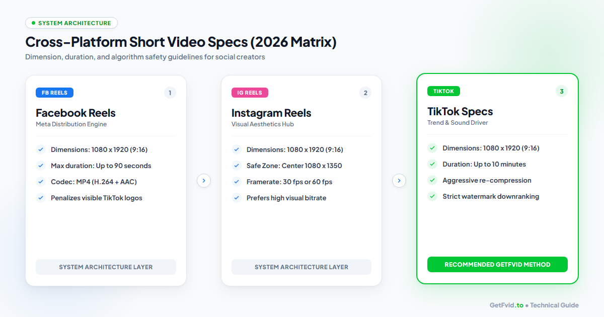 Cross-Platform Short Video Specs Matrix
