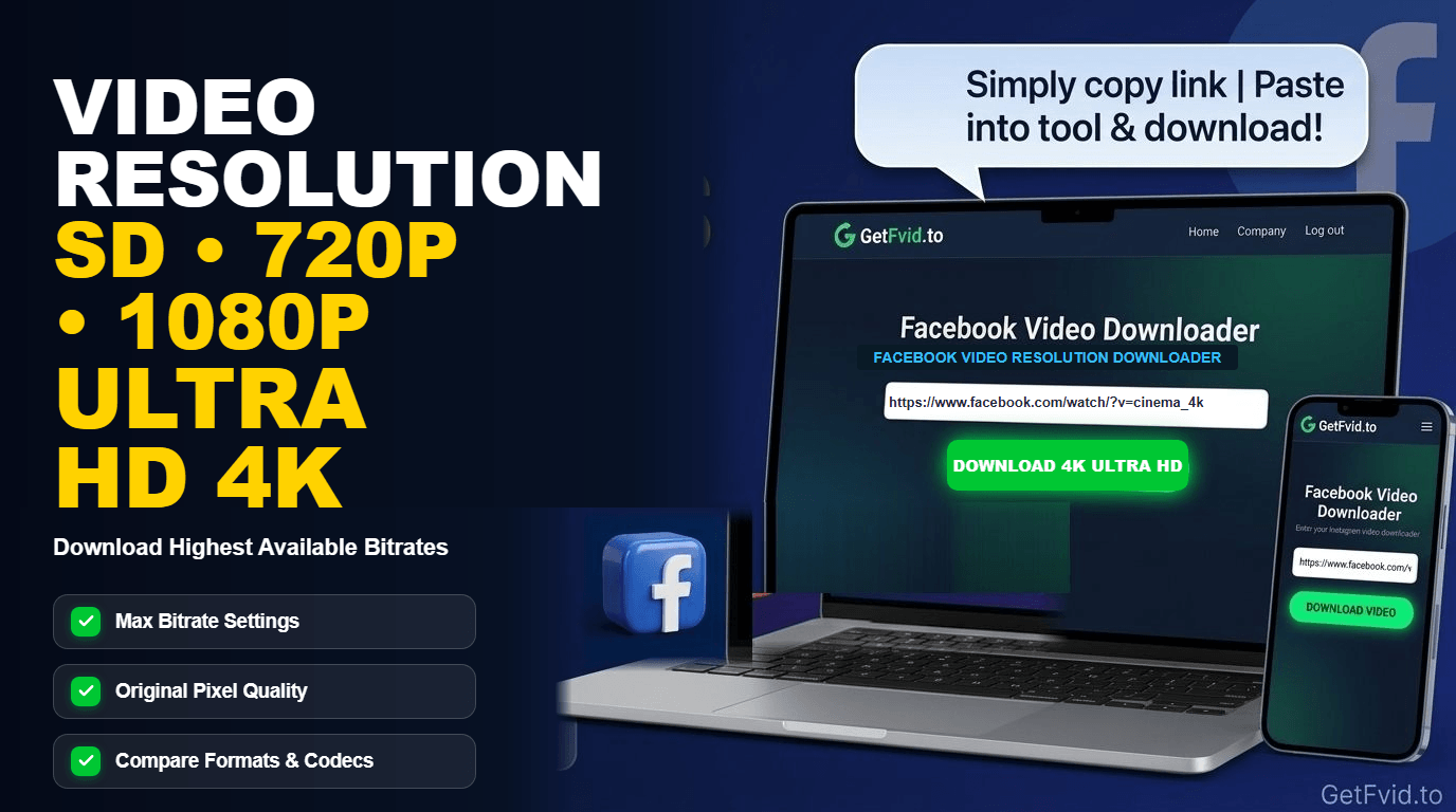 Facebook Video Resolution & Bitrate Guide: Understanding SD, 720p, 1080p, and 4K