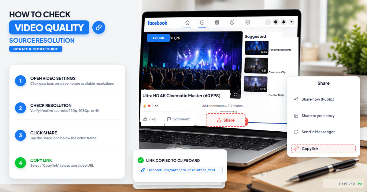 Step 1 - Identify Facebook Source Video Quality