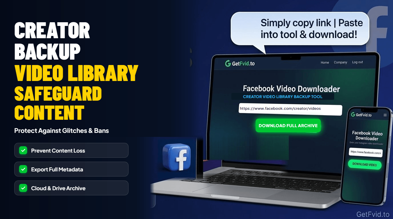 How Content Creators Can Back Up Their Entire Facebook Video & Reels Library