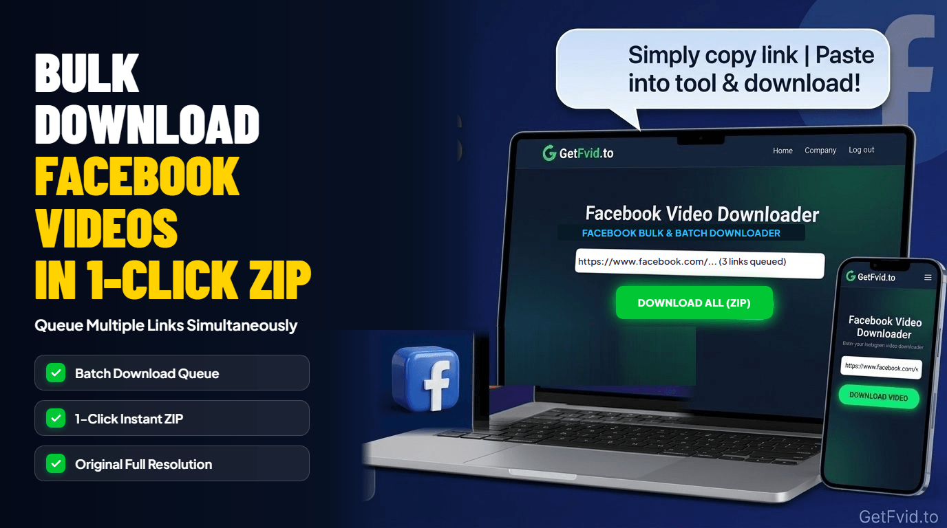 How to Bulk Download Multiple Facebook Videos & Reels at Once (ZIP Archive)