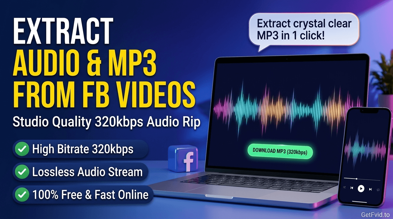 How to Extract Audio & MP3 from Facebook Videos and Reels (Up to 320kbps)