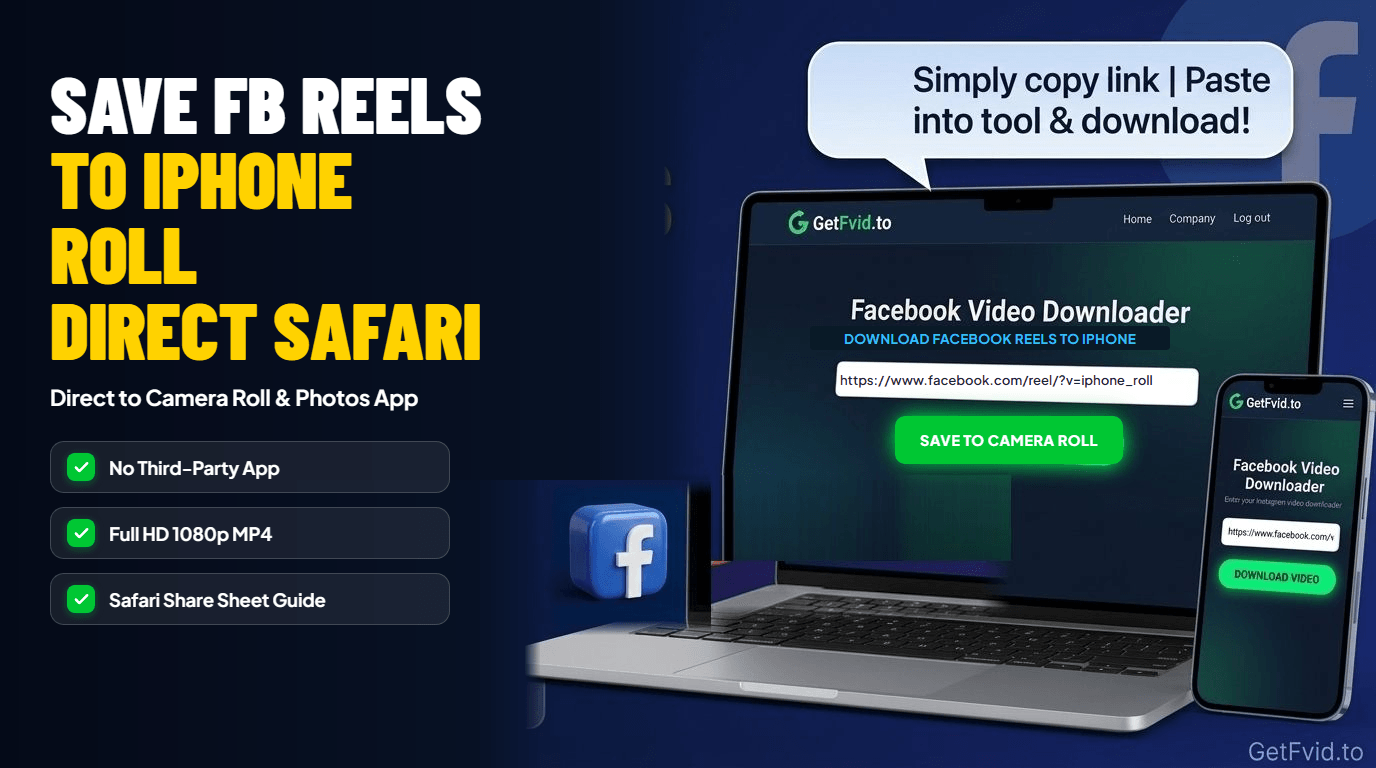 How to Save Facebook Reels Directly to iPhone Photos / Camera Roll (Safari Guide)